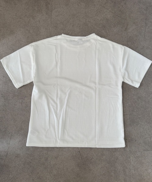 SHEPP(シープ)の「【UNISEX】ワッフル編み オーバーサイズ クルーネック プルオーバー(Tシャツ/カットソー・メンズ・ブラック/ホワイト・M)」の21枚目の写真