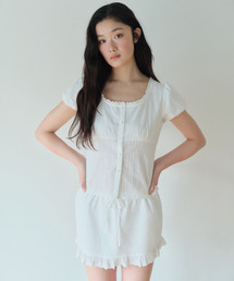 HOMEBODY THINGS（ホームバディ ティングズ）の「Lace Ruffle Skort (WHITE)（その他パンツ）」