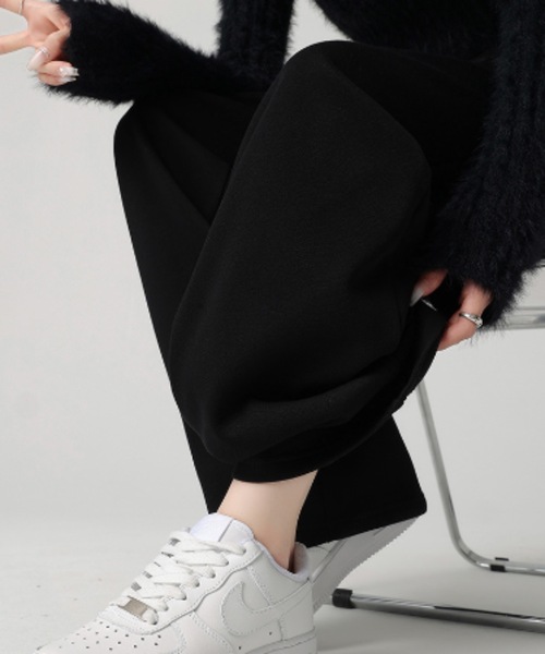 Teem Store(チームストア)の「薄手ダブルウエストワイドスウェットパンツ(スウェットパンツ・レディース・ブラック/グレー・L/M)」の14枚目の写真