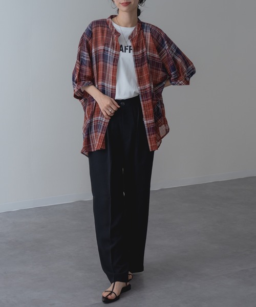 refinedworks(リファインドワークス)の「【refinedworks】大人カジュアル を彩る チェック柄 シャツ(シャツ/ブラウス・レディース・グレー/レッド/グリーン・FREE)」の17枚目の写真