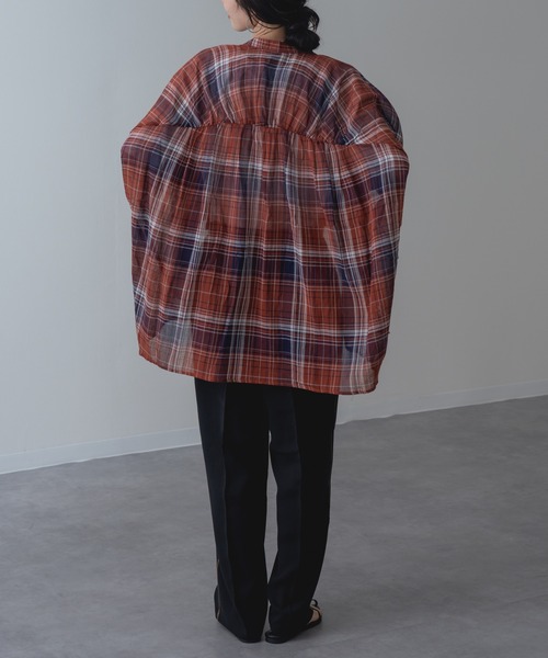 refinedworks(リファインドワークス)の「【refinedworks】大人カジュアル を彩る チェック柄 シャツ(シャツ/ブラウス・レディース・グレー/レッド/グリーン・FREE)」の19枚目の写真
