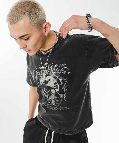 SHORT ROUND(ショートラウンド)の「SHORT ROUND/【26年春夏新作】ブリーチグラフィックT(Tシャツ/カットソー・メンズ・ブラック系その他/ホワイト・LARGE/MEDIUM)」の11枚目の写真