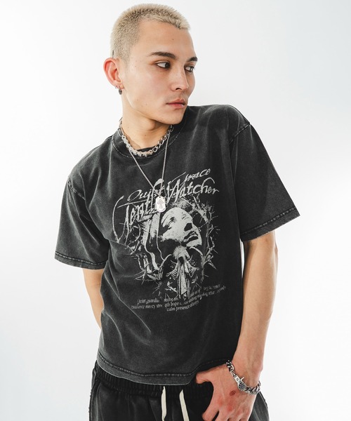 SHORT ROUND(ショートラウンド)の「SHORT ROUND/【26年春夏新作】ブリーチグラフィックT(Tシャツ/カットソー・メンズ・ブラック系その他/ホワイト・LARGE/MEDIUM)」の10枚目の写真