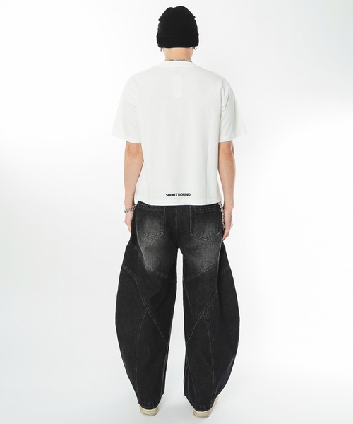 SHORT ROUND(ショートラウンド)の「SHORT ROUND/【26年春夏新作】ブリーチグラフィックT(Tシャツ/カットソー・メンズ・ブラック系その他/ホワイト・LARGE/MEDIUM)」の6枚目の写真