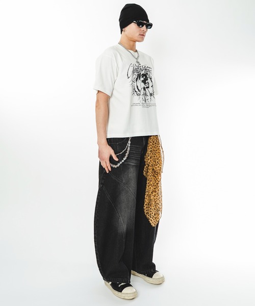 SHORT ROUND(ショートラウンド)の「SHORT ROUND/【26年春夏新作】ブリーチグラフィックT(Tシャツ/カットソー・メンズ・ブラック系その他/ホワイト・LARGE/MEDIUM)」の5枚目の写真