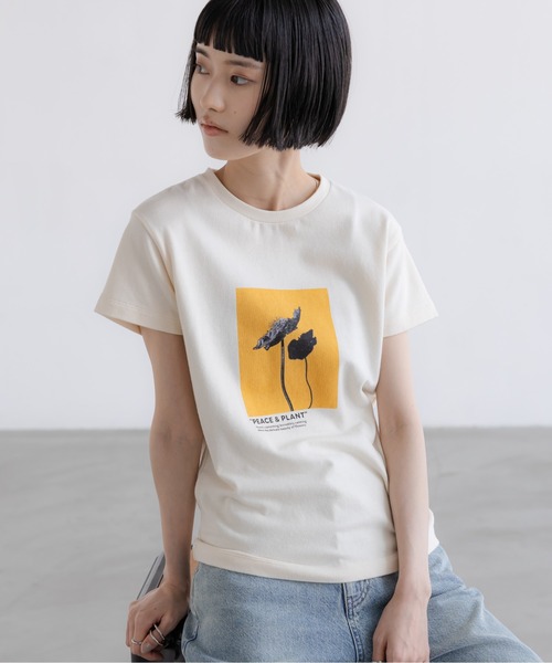 LOWRYS FARM(ローリーズファーム)の「チビフォトTEE 668217(Tシャツ/カットソー・レディース・ライトブルー/アイボリー/チャコールグレー・FREE)」の12枚目の写真