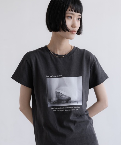 LOWRYS FARM(ローリーズファーム)の「チビフォトTEE 668217(Tシャツ/カットソー・レディース・ライトブルー/アイボリー/チャコールグレー・FREE)」の13枚目の写真