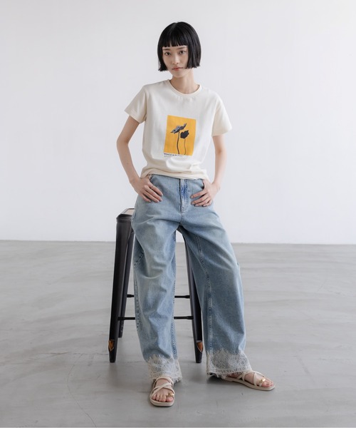 LOWRYS FARM(ローリーズファーム)の「チビフォトTEE 668217(Tシャツ/カットソー・レディース・ライトブルー/アイボリー/チャコールグレー・FREE)」の16枚目の写真