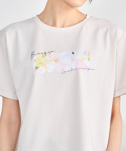 GALLORIA(ギャローリア)の「【plantica×GALLORIAコラボ】花びらプリントTシャツ(Tシャツ/カットソー・レディース・オフホワイト/オートミール・S/M/LL/L)」の7枚目の写真