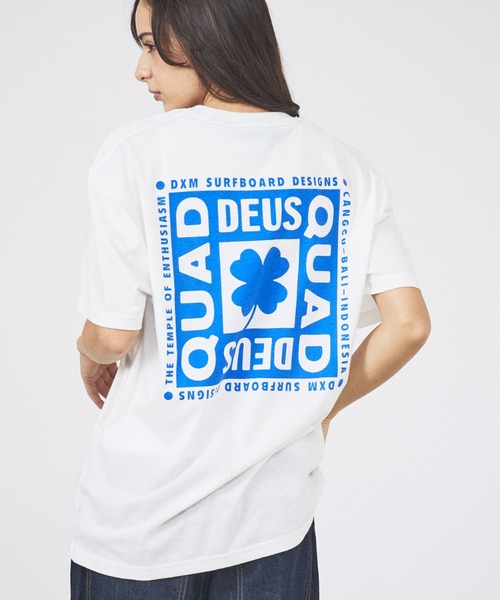 Rouge vif la cle(ルージュヴィフラクレ)の「【Deus Ex Machina/デウスエクスマキナ】Quad Tee / ロゴプリントTシャツ(Tシャツ/カットソー・レディース・ピンク/ホワイト・フリー)」の2枚目の写真