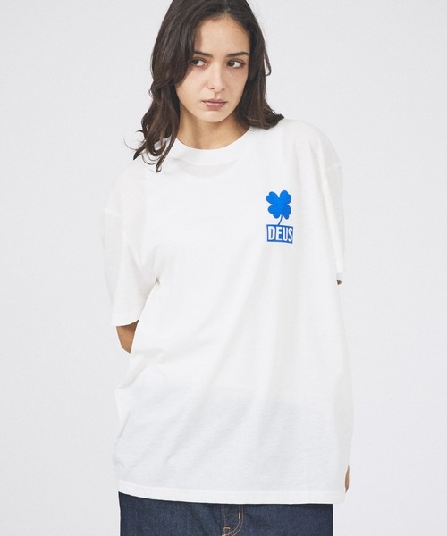Rouge vif la cle(ルージュヴィフラクレ)の「【Deus Ex Machina/デウスエクスマキナ】Quad Tee / ロゴプリントTシャツ(Tシャツ/カットソー・レディース・ピンク/ホワイト・フリー)」の3枚目の写真