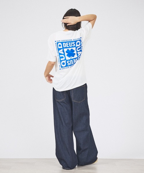 Rouge vif la cle(ルージュヴィフラクレ)の「【Deus Ex Machina/デウスエクスマキナ】Quad Tee / ロゴプリントTシャツ(Tシャツ/カットソー・レディース・ピンク/ホワイト・フリー)」の6枚目の写真