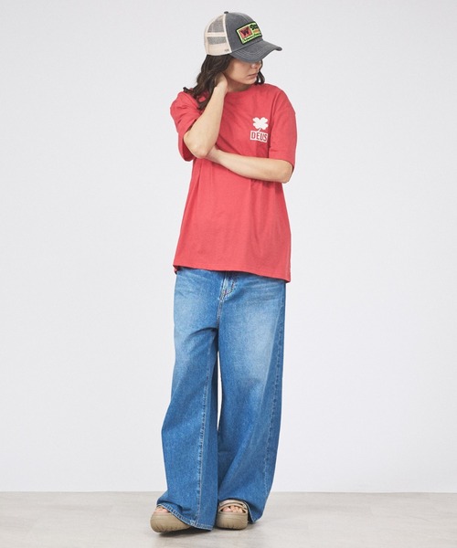 Rouge vif la cle(ルージュヴィフラクレ)の「【Deus Ex Machina/デウスエクスマキナ】Quad Tee / ロゴプリントTシャツ(Tシャツ/カットソー・レディース・ピンク/ホワイト・フリー)」の10枚目の写真