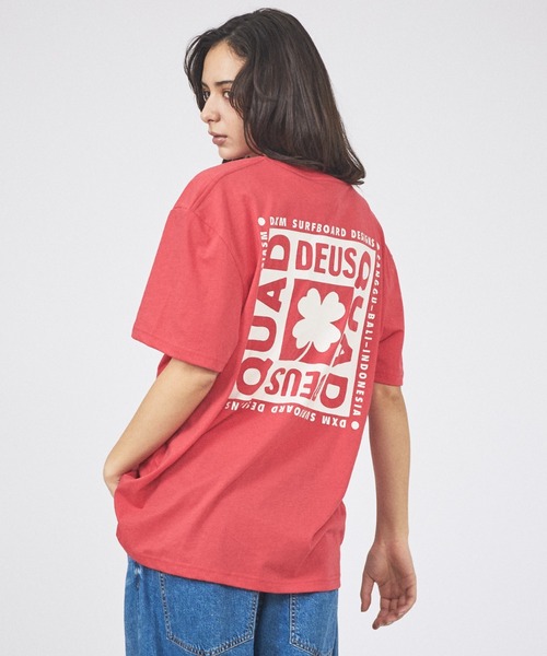 Rouge vif la cle(ルージュヴィフラクレ)の「【Deus Ex Machina/デウスエクスマキナ】Quad Tee / ロゴプリントTシャツ(Tシャツ/カットソー・レディース・ピンク/ホワイト・フリー)」の8枚目の写真
