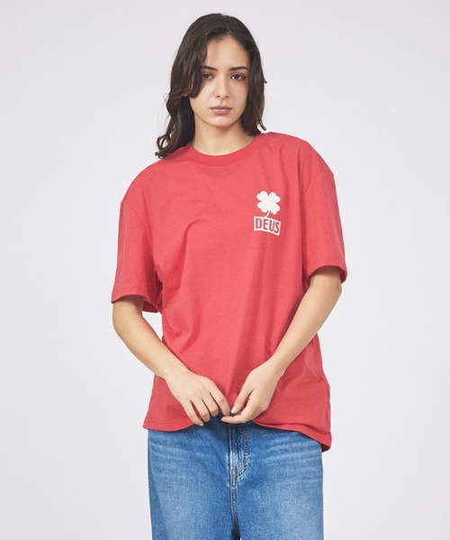 Rouge vif la cle(ルージュヴィフラクレ)の「【Deus Ex Machina/デウスエクスマキナ】Quad Tee / ロゴプリントTシャツ(Tシャツ/カットソー・レディース・ピンク/ホワイト・フリー)」の9枚目の写真