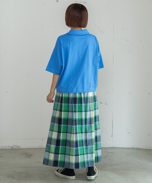 POU DOU DOU(プードゥドゥ)の「スクエアチェックタックスカート(スカート・レディース・ブルー/ピンク/レッド・3)」の22枚目の写真