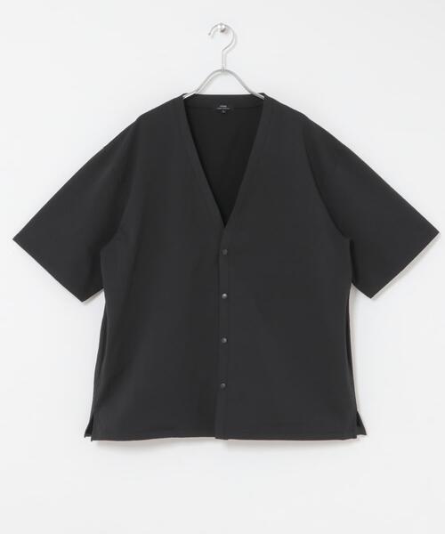 ITEMS URBANRESEARCH（アイテムズ アーバンリサーチ）の「『接触冷感/イージーケア/吸水速乾/撥水/防汚』高機能シアサッカー 半袖カーディガン(楽着シリーズ)（カーディガン/ボレロ・メンズ・ベージュ/ブラック/ライトブルー・MEDIUM/LARGE）」の10枚目の写真