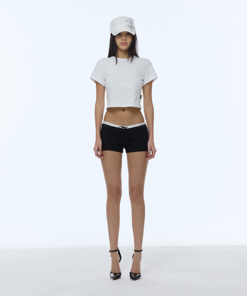 GILAARCHIVE(ギラアーカイブ)の「G&R LOGO CROP TOP_WHITE(Tシャツ/カットソー・レディース・その他・FREE)」の2枚目の写真
