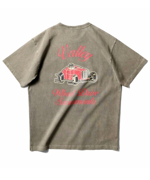 HOUSTON(ヒューストン)の「HOUSTON ヒューストン PIGMENT U.S. COTTON HOT ROD PRINT TEE / ピグメント U.S.コットン ホットロッド プリント 半袖Tシャツ(Tシャツ/カットソー・メンズ・ブラック/オレンジ/オリーブドラブ/ナチュラル・XL/L/M)」の4枚目の写真