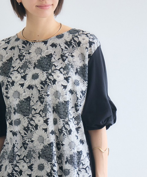 KATHARINE ROSS(キャサリンロス)の「【MADE IN JAPAN】LIBERTYねじり袖プルオーバー(Tシャツ/カットソー・レディース・オフホワイト/ブラック・FREE)」の19枚目の写真