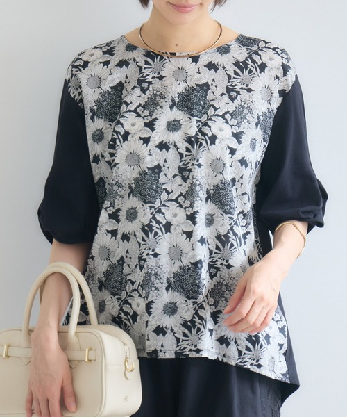KATHARINE ROSS(キャサリンロス)の「【MADE IN JAPAN】LIBERTYねじり袖プルオーバー(Tシャツ/カットソー・レディース・オフホワイト/ブラック・FREE)」の20枚目の写真