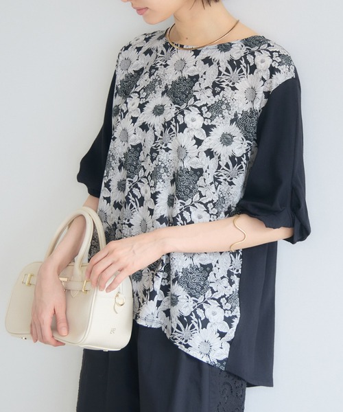 KATHARINE ROSS(キャサリンロス)の「【MADE IN JAPAN】LIBERTYねじり袖プルオーバー(Tシャツ/カットソー・レディース・オフホワイト/ブラック・FREE)」の21枚目の写真