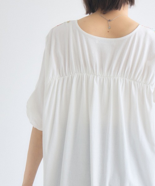 KATHARINE ROSS(キャサリンロス)の「【MADE IN JAPAN】LIBERTYねじり袖プルオーバー(Tシャツ/カットソー・レディース・オフホワイト/ブラック・FREE)」の8枚目の写真