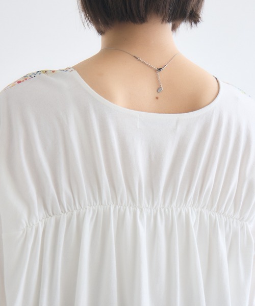 KATHARINE ROSS(キャサリンロス)の「【MADE IN JAPAN】LIBERTYねじり袖プルオーバー(Tシャツ/カットソー・レディース・オフホワイト/ブラック・FREE)」の14枚目の写真