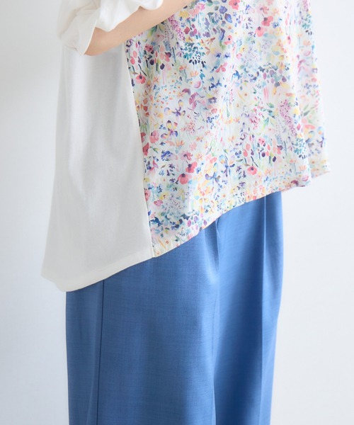KATHARINE ROSS(キャサリンロス)の「【MADE IN JAPAN】LIBERTYねじり袖プルオーバー(Tシャツ/カットソー・レディース・オフホワイト/ブラック・FREE)」の13枚目の写真