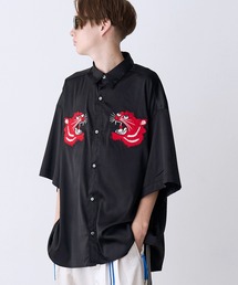 セール】【UNISEX】FAKE BLOCKING H/S SHIRTS/フェイクブロッキング