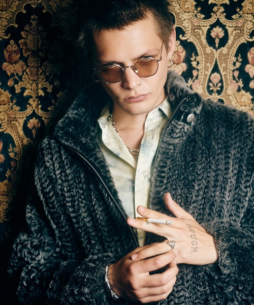 glamb(グラム)の「Rabbit Fur Jacket / ラビットファージャケット(ブルゾン・メンズ・ブラック/ネイビー/グレー・M/L)」の15枚目の写真