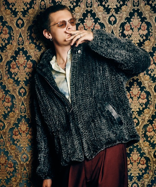 glamb(グラム)の「Rabbit Fur Jacket / ラビットファージャケット(ブルゾン・メンズ・ブラック/ネイビー/グレー・M/L)」の16枚目の写真