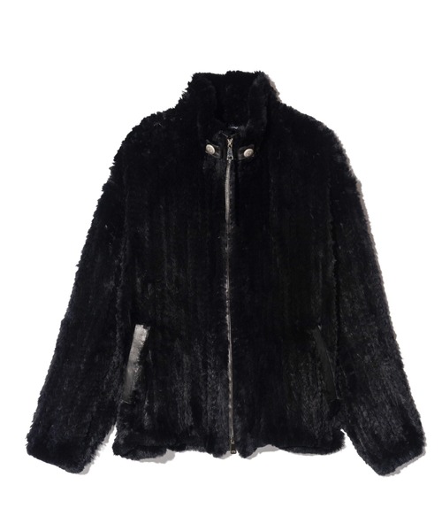 glamb(グラム)の「Rabbit Fur Jacket / ラビットファージャケット(ブルゾン・メンズ・ブラック/ネイビー/グレー・M/L)」の4枚目の写真