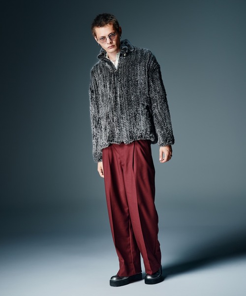 glamb(グラム)の「Rabbit Fur Jacket / ラビットファージャケット(ブルゾン・メンズ・ブラック/ネイビー/グレー・M/L)」の9枚目の写真