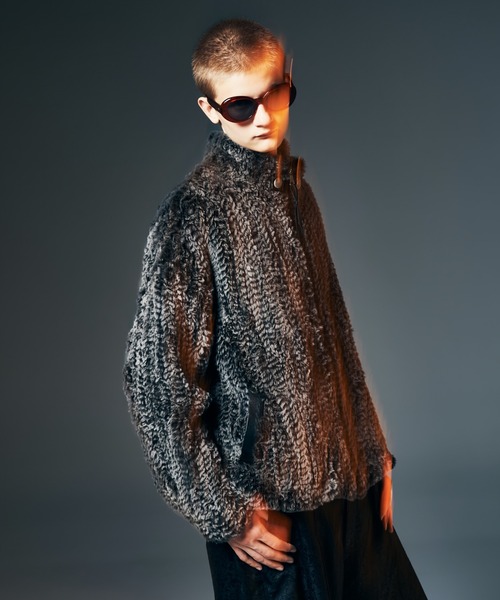 glamb(グラム)の「Rabbit Fur Jacket / ラビットファージャケット(ブルゾン・メンズ・ブラック/ネイビー/グレー・M/L)」の22枚目の写真