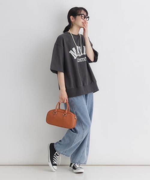 Right-on(ライトオン)の「【HONEYSUCKLE ROSE】ケミカル加工コクーンデニムパンツ (ヴィンテージライク / テンセル混 / ドローコード / ウエストゴム)(その他パンツ・レディース・ライトインディゴブルー・M/L)」の9枚目の写真