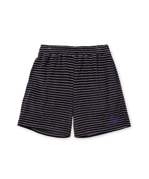 CALEE（キャリー）の「BORDER VELOUR PILE RELAX SHORTS（その他パンツ・メンズ・ブラック・MEDIUM）」の7枚目の写真