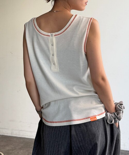 CPCM(シーピーシーエム)の「接触冷感ワッフル2WAYタンク(キャミソール・レディース・グレー/ブラック/アイボリー・FREE)」の16枚目の写真