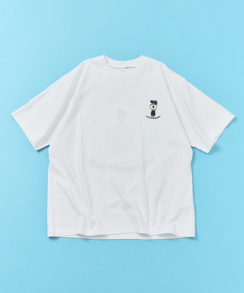 kaoyorinakami（カオヨリナカミ）の「kaoyorinakami × FREAK'S STORE/カオヨリナカミ 別注 ヘソダシボーイ Tee（Tシャツ/カットソー・メンズ・オフホワイト/ブルーグリーン/チャコールグレー・MEDIUM/SMALL/LARGE）」の5枚目の写真