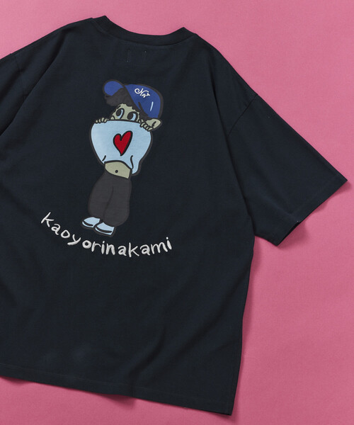 kaoyorinakami（カオヨリナカミ）の「kaoyorinakami × FREAK'S STORE/カオヨリナカミ 別注 ヘソダシボーイ Tee（Tシャツ/カットソー・メンズ・オフホワイト/ブルーグリーン/チャコールグレー・MEDIUM/SMALL/LARGE）」の14枚目の写真