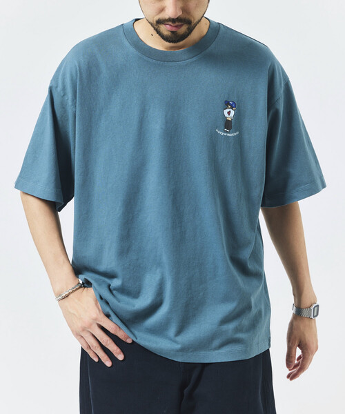 kaoyorinakami（カオヨリナカミ）の「kaoyorinakami × FREAK'S STORE/カオヨリナカミ 別注 ヘソダシボーイ Tee（Tシャツ/カットソー・メンズ・オフホワイト/ブルーグリーン/チャコールグレー・MEDIUM/SMALL/LARGE）」の17枚目の写真