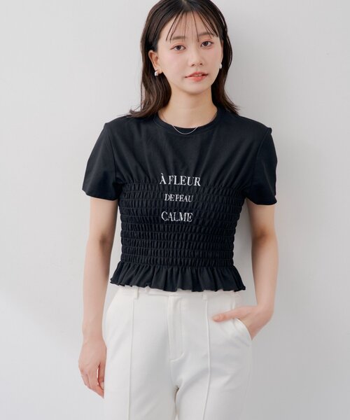 Chico(チコ)の「【SALON by Chico】3DフラワーシャーリングTシャツ(Tシャツ/カットソー・レディース・ブルー/ブラック/ホワイト・FREE)」の11枚目の写真