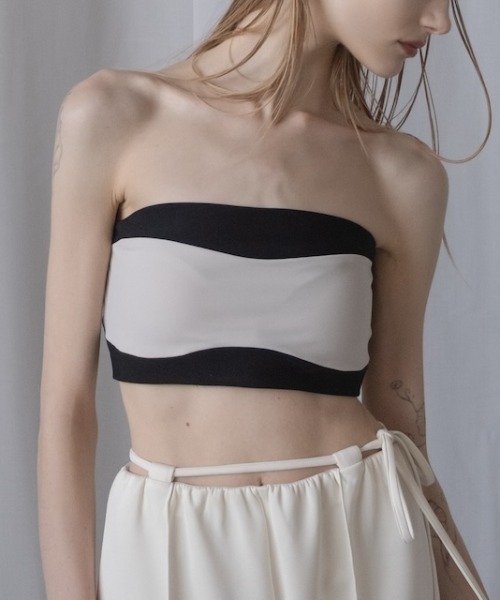 Ease Two-Tone Bandeau｜カップ付きバイカラーバンドゥ（チューブ