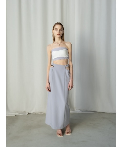 ILANIS(イラニス)の「Ease Two-Tone Bandeau|カップ付きバイカラーバンドゥ(チューブトップ・レディース・ブルー系その他/ベージュ系その他/ブラック×ホワイト・S/M)」の18枚目の写真