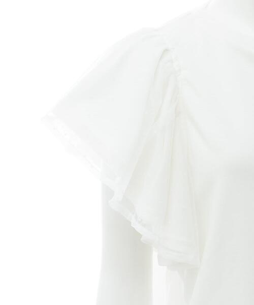 SOELA(ソエラ)の「【INGNI SOELA】ドットチュールフリルTシャツ/WEB限定(Tシャツ/カットソー・レディース・オフホワイト/ブラック・FREE)」の22枚目の写真