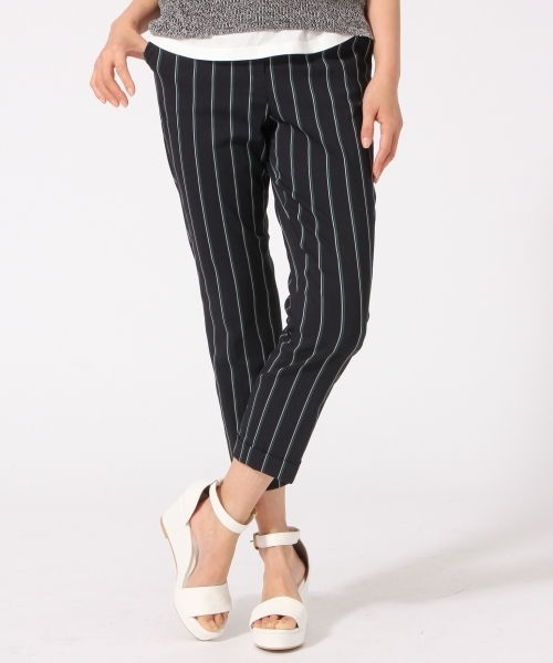 GLOBAL WORK（グローバルワーク）の「ナイロンレーヨンストレッチガラトラウザー/707483（その他パンツ・レディース・ライトパープル/ダークブルー/その他/ダークブラウン/ブルー系その他/ブルー・MEDIUM/SMALL/LARGE）」の4枚目の写真