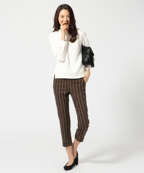 GLOBAL WORK（グローバルワーク）の「ナイロンレーヨンストレッチガラトラウザー/707483（その他パンツ・レディース・ライトパープル/ダークブルー/その他/ダークブラウン/ブルー系その他/ブルー・MEDIUM/SMALL/LARGE）」の10枚目の写真