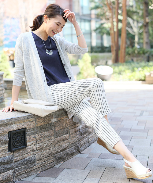 GLOBAL WORK（グローバルワーク）の「ナイロンレーヨンストレッチガラトラウザー/707483（その他パンツ・レディース・ライトパープル/ダークブルー/その他/ダークブラウン/ブルー系その他/ブルー・MEDIUM/SMALL/LARGE）」の21枚目の写真