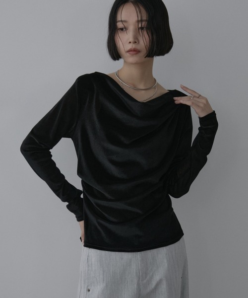 Aunt Marie's(アントマリーズ)の「シアーベロアドレーププルオーバー(Tシャツ/カットソー・レディース・ブラック/ブラウン/アイボリー・FREE)」の18枚目の写真