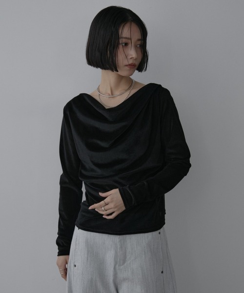 Aunt Marie's(アントマリーズ)の「シアーベロアドレーププルオーバー(Tシャツ/カットソー・レディース・ブラック/ブラウン/アイボリー・FREE)」の17枚目の写真